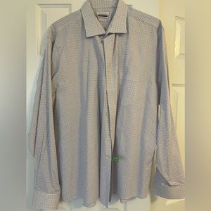 Purple plaid button down